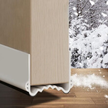1M PVC Cold Insulation Door Draught Excluder, Anti-Noise Insect Door Seal, Double Door Seal with Accessories Tapes