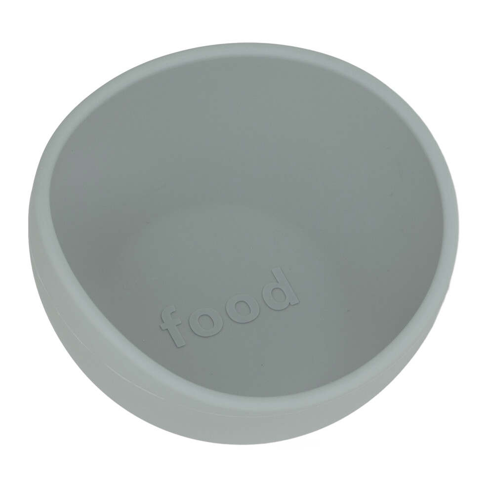 Baby Silicone Suction Bowl Non-Slip Spill-Proof 6X12cm Army Green