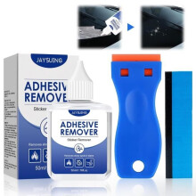 Glue Remover, Label Remover, Adhesive Remover, Comes with Scraper and Sponge, Quickly Removes Labels, Stickers
