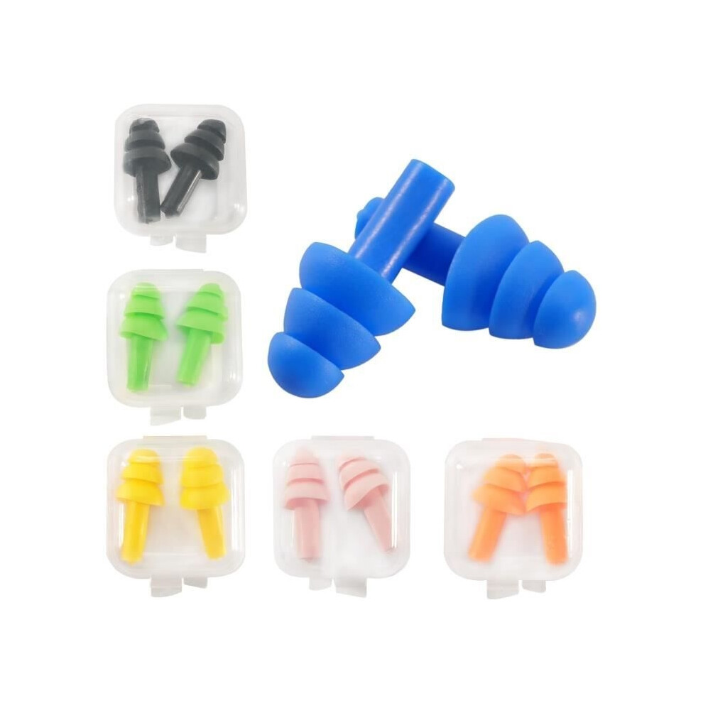 12Pcs Soft Anti-Noise Earplugs With Box, Reusable Silicone Earplugs, For Sleeping Hearing Protection Travel 8581600654869