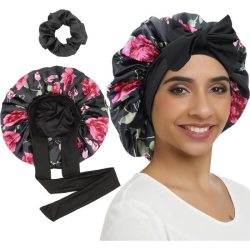 Night Cap - Satin - Double Layer - Adjustable - Hair Protection - Comfortable