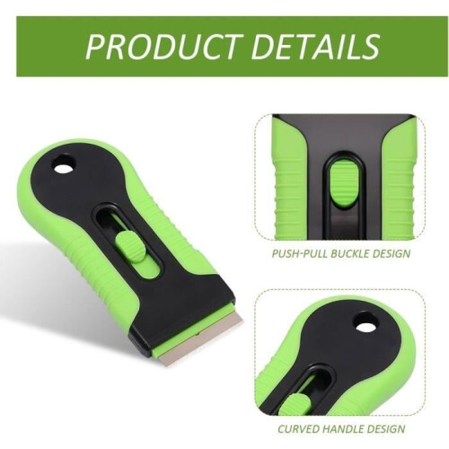 x Oven Cleaning Scraper with 10 Replacement Parts, Non-Scratch Scraper, Ceramic Hob Cleaning Tool 2
