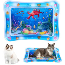 Sensor Water Play Mat - Thick Cat Play Mat - Water Sensor with Fish - Water Sensor Mat