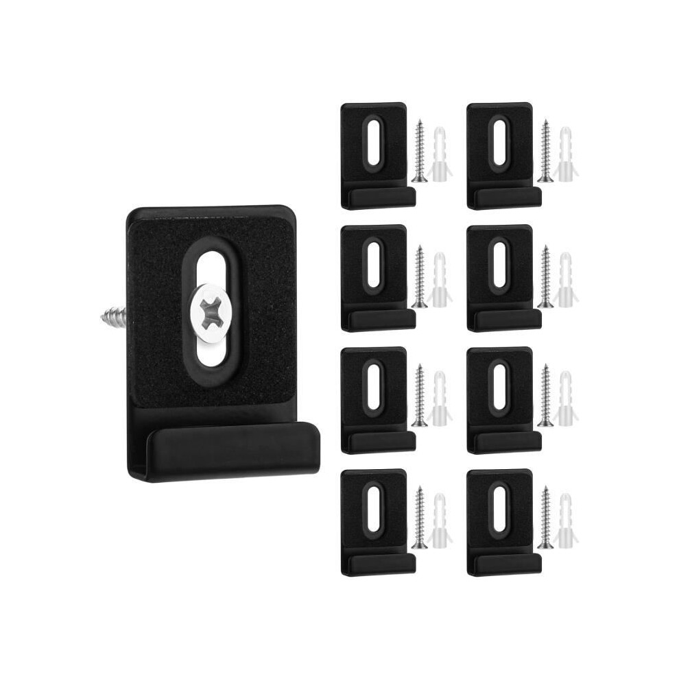 8Pcs Mirror Support Clips, 304 Stainless Steel Frameless Mirror Hanging Hardware With Screws, Mounting Clips 8581600655194