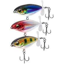 Floating Swimbait, Plopper Lure for Bass, Floating Lure for Bass with a Propeller Tail, Suitable for Fresh or Salt Water