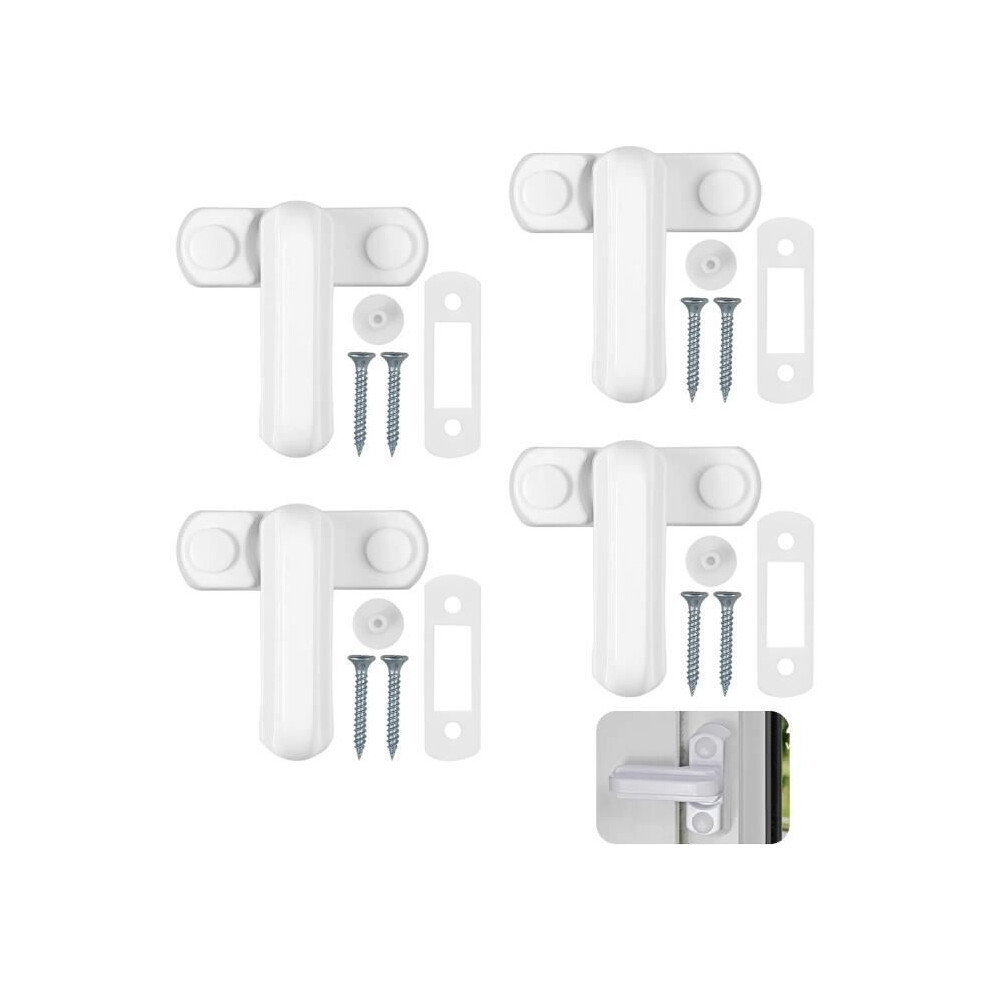 4Pcs Reinforced Aluminum Window Security Lock, Window Security Lock, Durable Window Lock With Screws 8581600655668