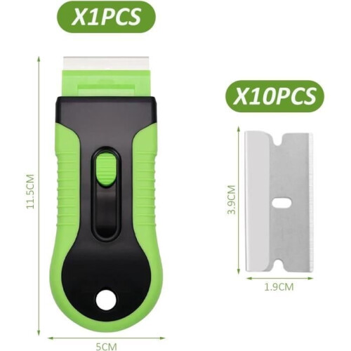 x Oven Cleaning Scraper with 10 Replacement Parts, Non-Scratch Scraper, Ceramic Hob Cleaning Tool 1