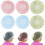 Shower Cap Elastic Bathing Cap Reusable Hat with Elastic Bands (6 PCS, 2 Green2 Blue2 Pink) 1