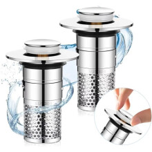 Pieces Bathtub Plug, 34-40mm Universal Sink Plug with Filter, Pop-Up Sink Plug, Drain Plug