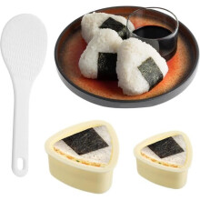 2Pcs Onigiri Mold, Onigiri Maker, Sushi Mold, Rice Mold, Non-Stick Sushi Molds for Cooking, DIY Kids Lunch