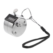 Metal Mechanical Click Counter Portable Handheld Tally For Event And Sports Counting, Ergonomic Button, Clear Window