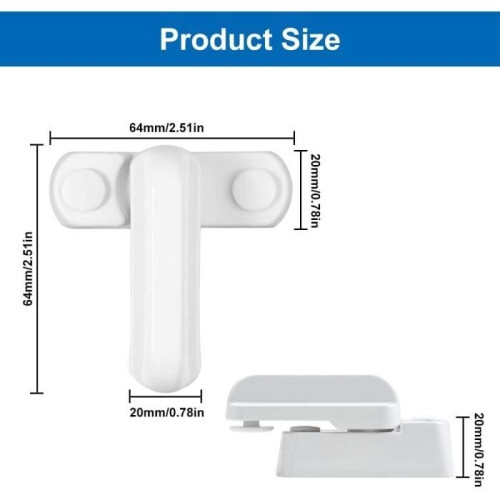 4Pcs Reinforced Aluminum Window Security Lock, Window Security Lock, Durable Window Lock with Screws 1