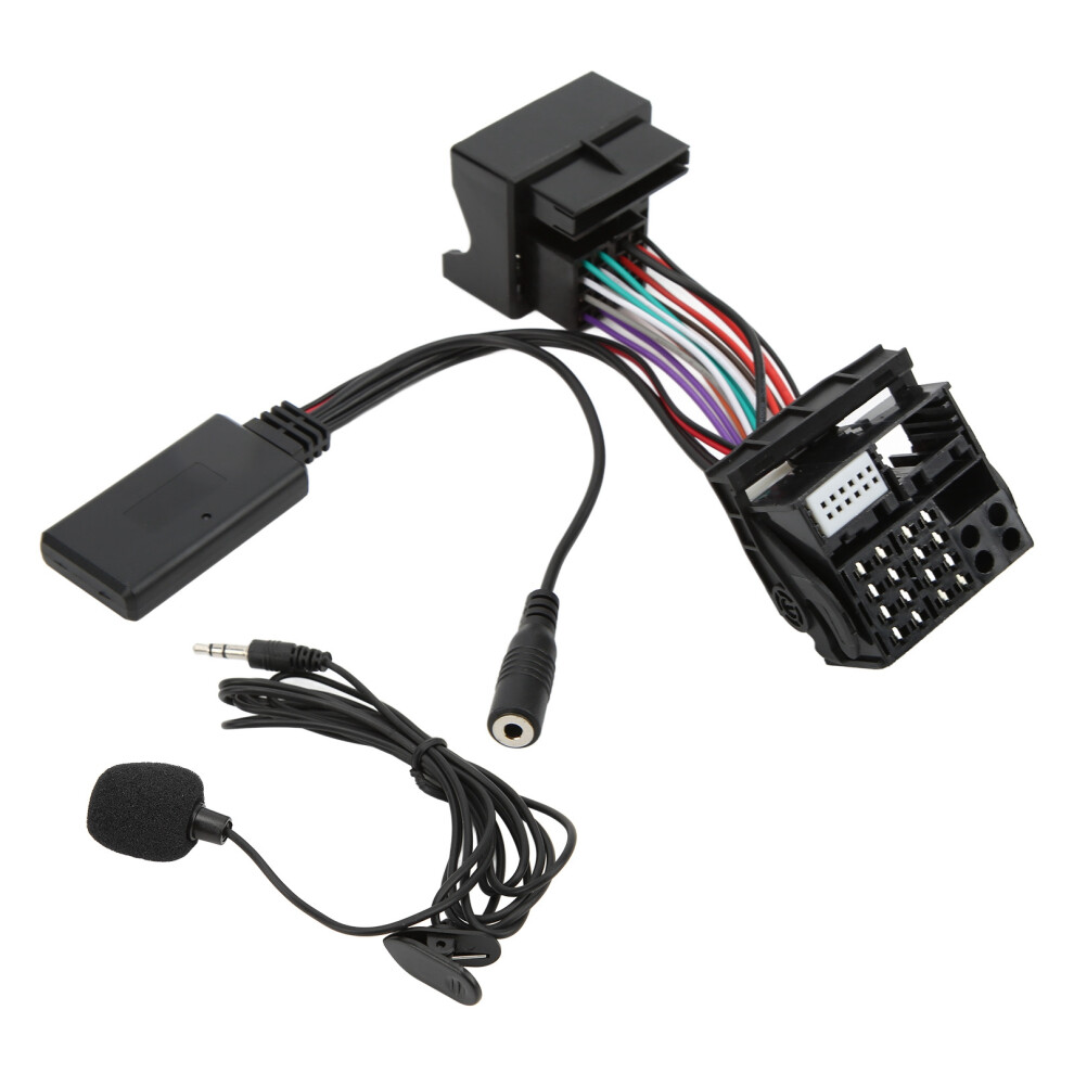 Aux Bluetooth Adapter For Car Stereo, Plug-And-Play Universal Multimedia Wiring Harness With Handsfree Microphone, Car Radio Wiring Harness Featuring 9009791652802