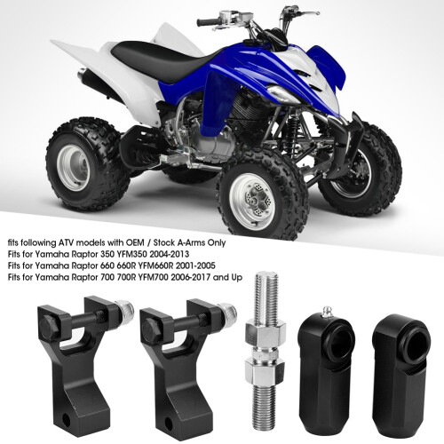 Motorcycle Universal Front Lowering Bracket for ATV, ATV Aluminum Adjustable Front Rear Lowering Kit with Performance-Oriented Geometry, Front and 2