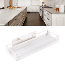 Under Cabinet Organizer, Carbon Steel PullOut Shelf With Adhesive Mount For Under Sink, Side Sliding Basket Storage
