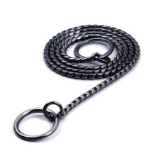 Copper Snake P Chain Dog Collar Small Puppy Large Necklace Choker Slip Collar Training Supplies Gold Sliver Black
