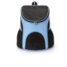 Foldable Pet Travel Backpack with Ventilation Holes and Safety Clip for Dogs and Cats