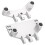 Support de biellette de servo en aluminium argenté MN86K 1/12 RC 9