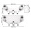 Support de biellette de servo en aluminium argenté MN86K 1/12 RC 10