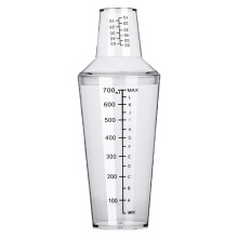 Plastic Cocktail Shaker 700ml Drink Mixer with Precision Scale for Boba Tea and Bar Use