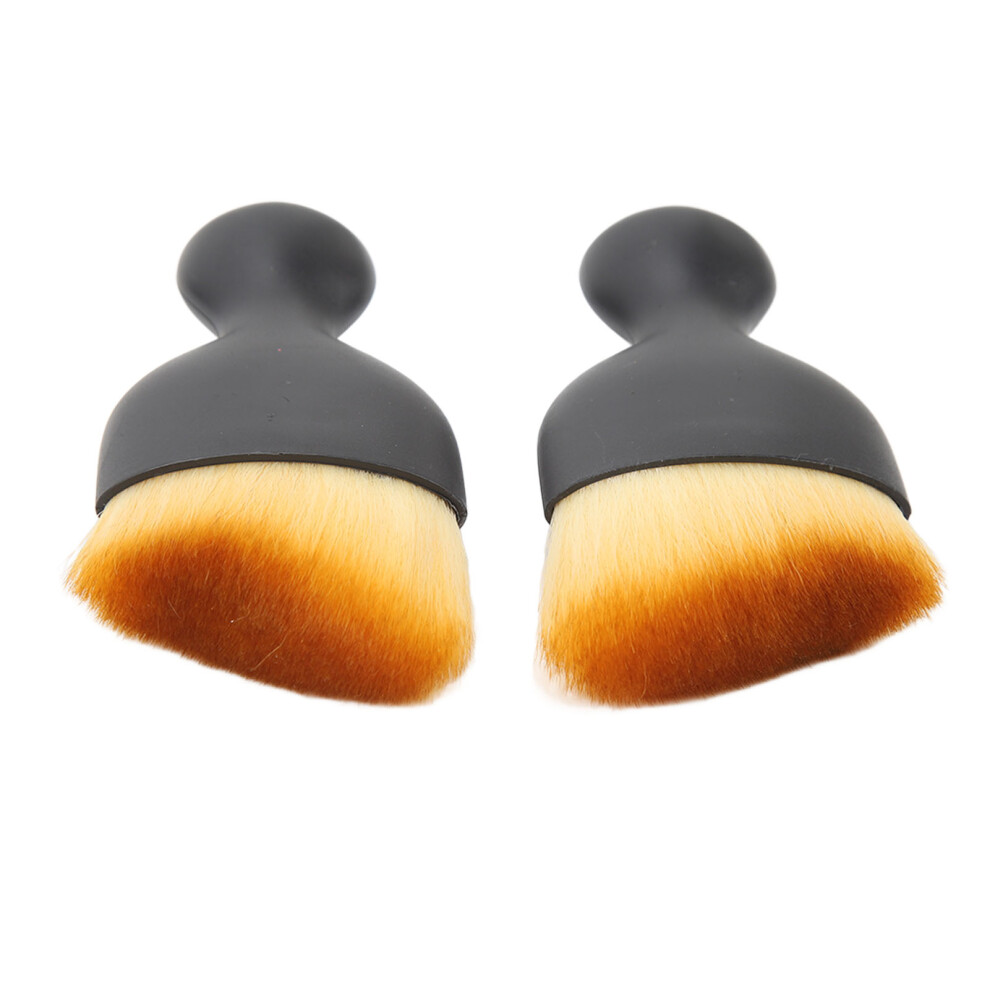 2Pcs Car Interior Dust Brushes, - Universal Air Vent & Crevice Cleaner Yellow 8031381588896