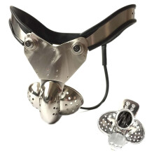 Penis Cage Stainless Steel Chastity Belt for Men 70/80cm, Metal BDSM Chastity Lock, Extreme Bondage Fetish Toy