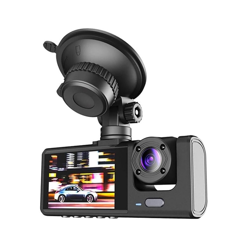 1080P Dual Lens Dash Cam Front And Rear Car Dvr With 32Gb Card 170 Wide Angle Night Vision Golden 9187378458464