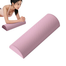 Half Foam Roller 45x6.3cm - Pink Back Stretching Roller for Yoga, Muscle Massage, Fitness Training, Home Gym Equipment