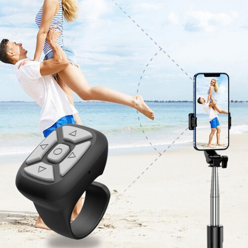 Bluetooth Page Turner with Wireless Finger Ring Remote for Tablet Phone PC Hands Scrolling 2