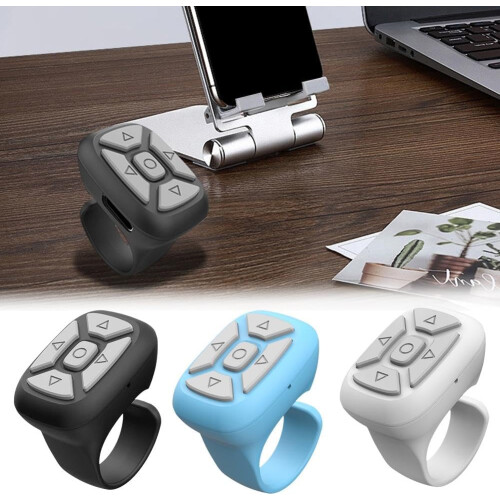 Bluetooth Page Turner with Wireless Finger Ring Remote for Tablet Phone PC Hands Scrolling 1