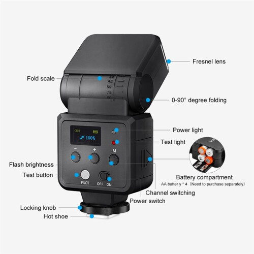 VLOGLITE F32 Universal -Camera Flash Light Electronic Speedlite for      Most DSLR Cameras 1