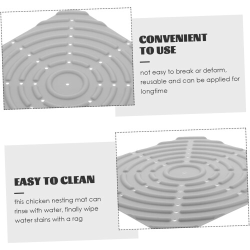 Washable Silicone Chicken Nesting Pad with Raised AntiRolling Lines, Nesting Box Liner, Egg Protection, Poultry Bedding 1
