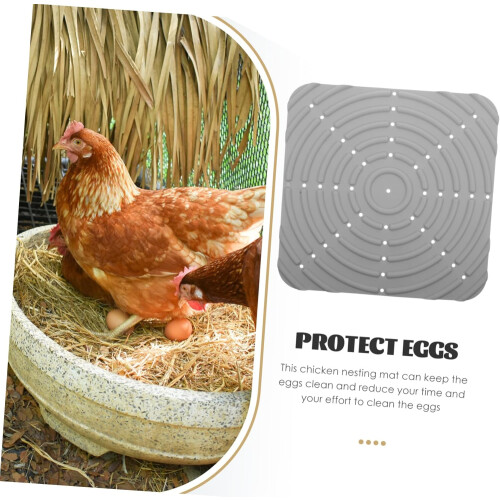 Washable Silicone Chicken Nesting Pad with Raised AntiRolling Lines, Nesting Box Liner, Egg Protection, Poultry Bedding 2