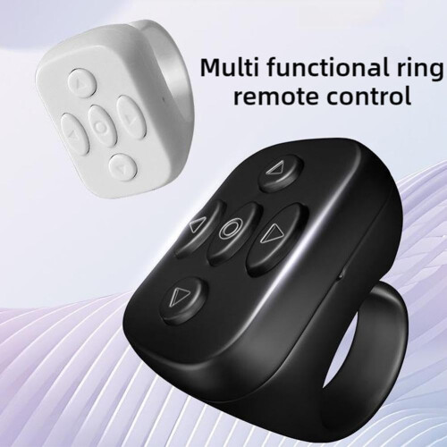 Bluetooth Remote Control for TikTok with Bluetooth 5.3 Fingertip Scrolling and Selfie Button, White 1