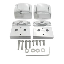 Motorcycle Chrome Tour Pack Pak Latches Kits for Touring Models 1993-2013 Luggage Lock Latche Spacers Lid Catch