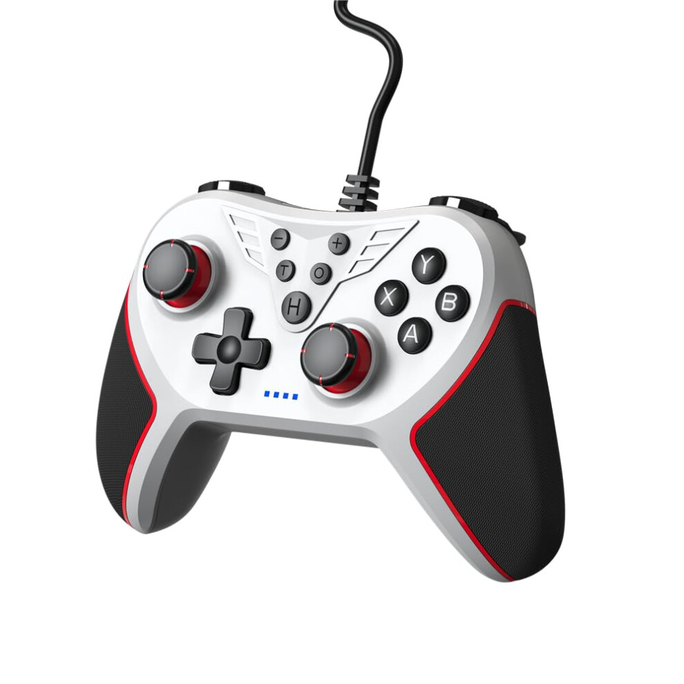 Wired Controller With Turbo And Vibration For Nintendo Switch Oled And Pc White 9347817546101
