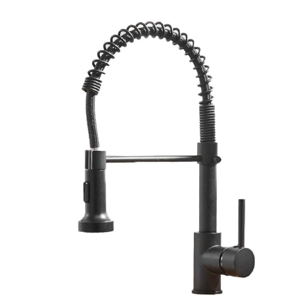 Kitchen Faucet Pullout Sprayer, Rotating Spout, 2Function Outlet, Black Finish 9199774123372