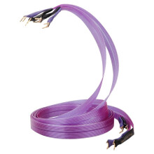 HiFi OCC Speaker Cable Hi-End Pure Copper Belt with Serrated Solid Gold-Plated Y Plugs Cable Speaker Amplifier