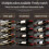 Wall Mounted 12 Bottle Wine Rack, Durable Metal Storage Display for Kitchen, Bar, Bronze 4