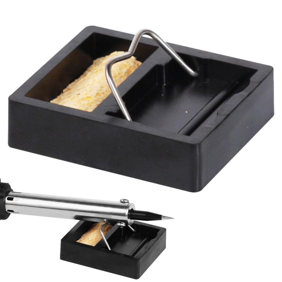 Heat Resistant Soldering Iron Stand With Sponge And Tip Cleaner For Electronics 9382693304056