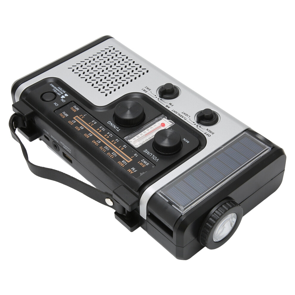Led Hand Crank Emergency Radio With Flashlight, 1200Mah, 24.5X13.5cm 4261375875228