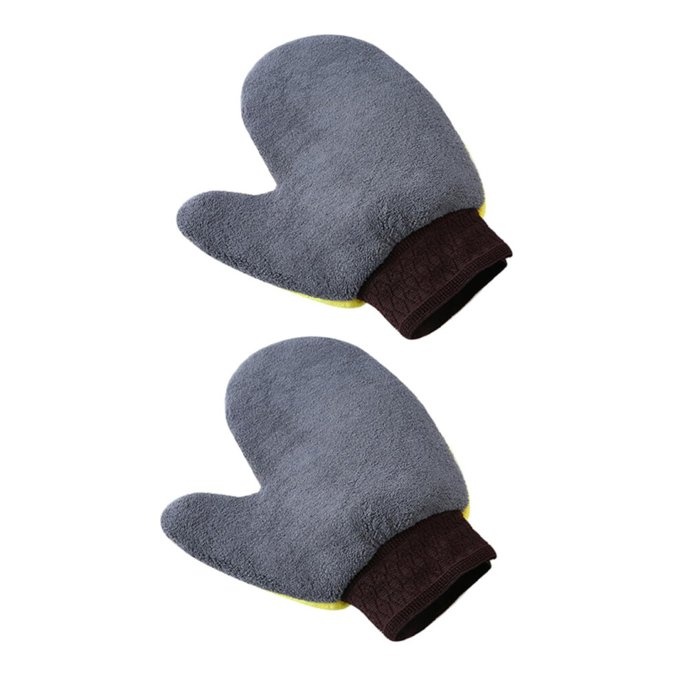 Car Wash Mitt Microfiber Cleaning Glove Scratch Doublesided Nonslip For Multisurface Use 9347817667400