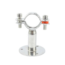 304 Stainless Steel Pipe Hanger Bracket Clamp Support Clip With Base Plate Fits 19108mm OD Tube 3840mm OD Tube 100mm