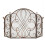 Vintage Copper Fireplace Screen with Spark Guard Mesh, Foldable Arched Decorative Fire Gate 1