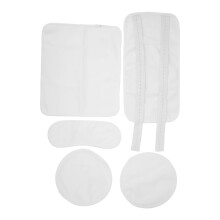 Ensemble de 4 packs d'huile de ricin - Bandes en tissu réutilisables pour le cou et la taille, blanc