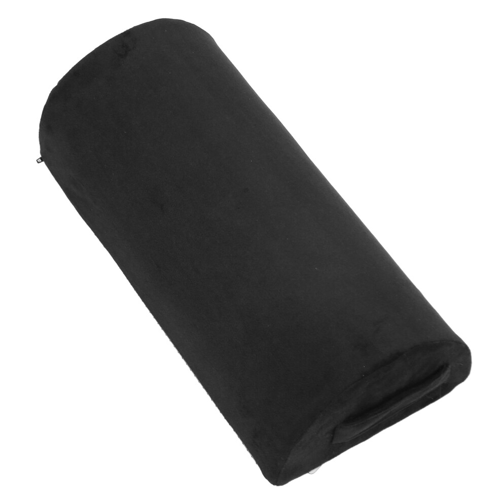 Black Half Moon Pillow Memory Foam, Lumbar & Neck Support, Elderly