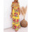 (S, Yellow) Robe longue bustier idéale été. 2