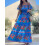 (S, Blue) Robe longue bustier idéale été. 2