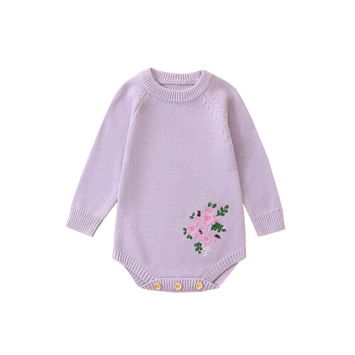 (3-6 Months, Purple) Πουλόβερ με μακριά φόρεμα φθινόπωρο-χειμώνα
