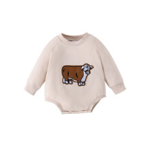 (6-12 Months, Khaki) Dětská podzimní mikina pro batolata.